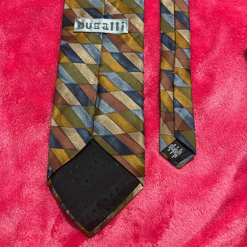 Vintage Bugatti 100% Italian Silk Neck Tie